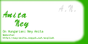 anita ney business card